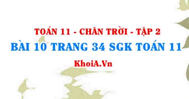 Bài 10 trang 34 Toán 11 Tập 2 Chân trời sáng tạo